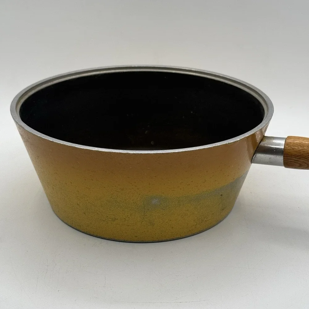 Vintage West‎ Bend Country Forge Aluminum Harvest Orange 3 Qt Sauce Pan With Lid